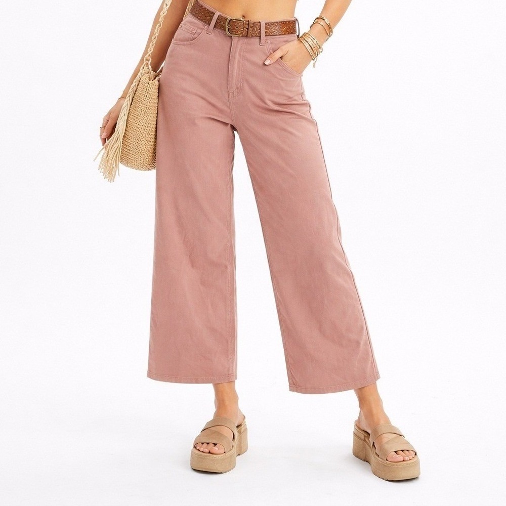 STS Blue Sabrina High Rise Wide Leg Pants Women Size 32 Dusty Rose‎
